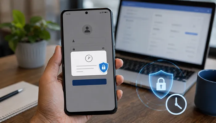 Fairplay Session Timeout and Automatic Logout Smartphone showing a session expired notification explaining automatic logout for security reasons.
