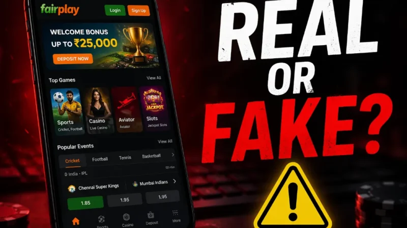 Fairplay real or fake honest review with warning sign and app interface