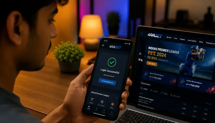 Young user accessing secure online betting account on mobile