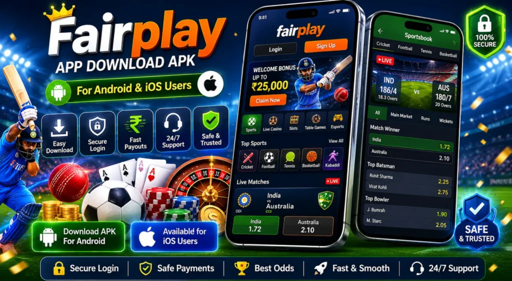 Fairplay App download APK for Android and iOS betting users