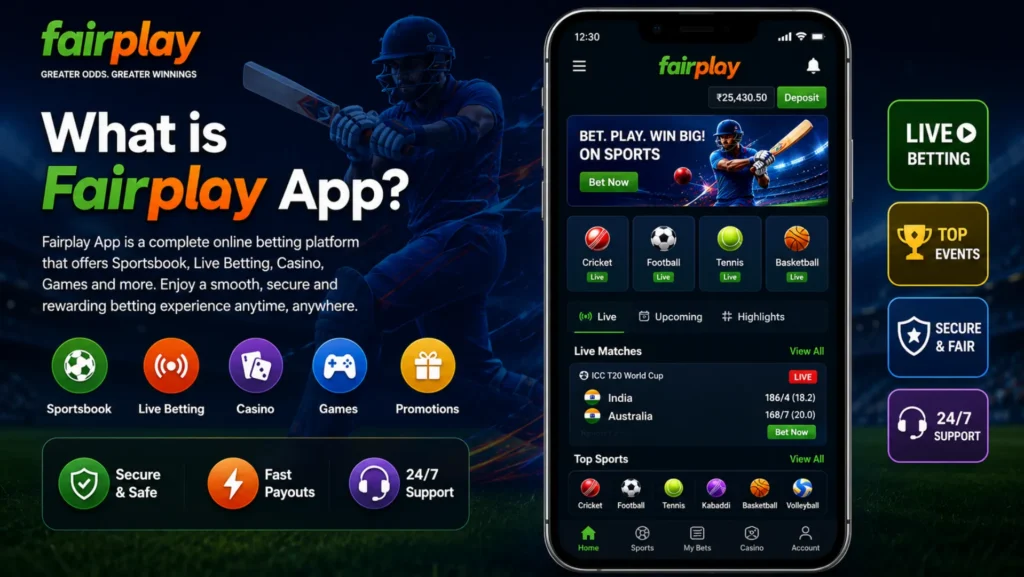 Fairplay App mobile betting platform dashboard interface