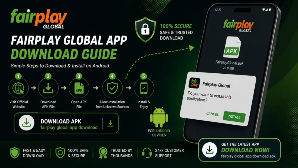 Fairplay Global App download APK installation process on Android mobile device
