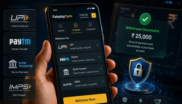 Fairplay1.pro UPI Deposits and Fast Withdrawals Fairplay1.pro UPI payment and fast withdrawal options for Indian users