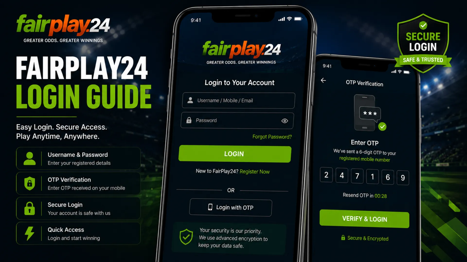 Fairplay24 live dashboard on Android mobile