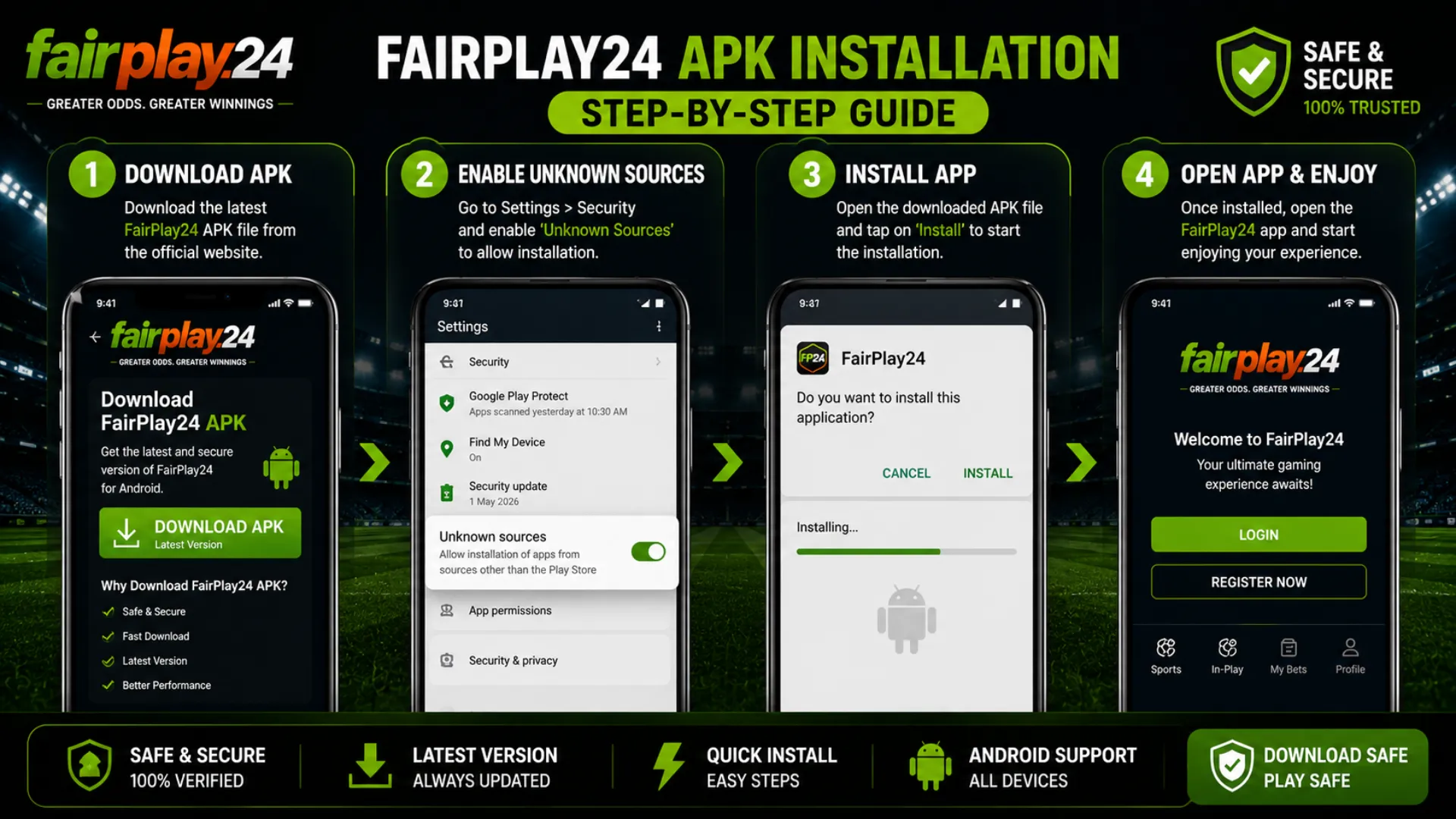 Fair Play 24 login and APK download guide on Android mobile