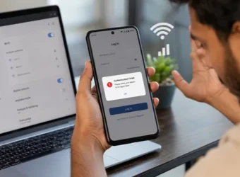 User troubleshooting a Fairplay login issue on a smartphone while switching between mobile data and WiFi.